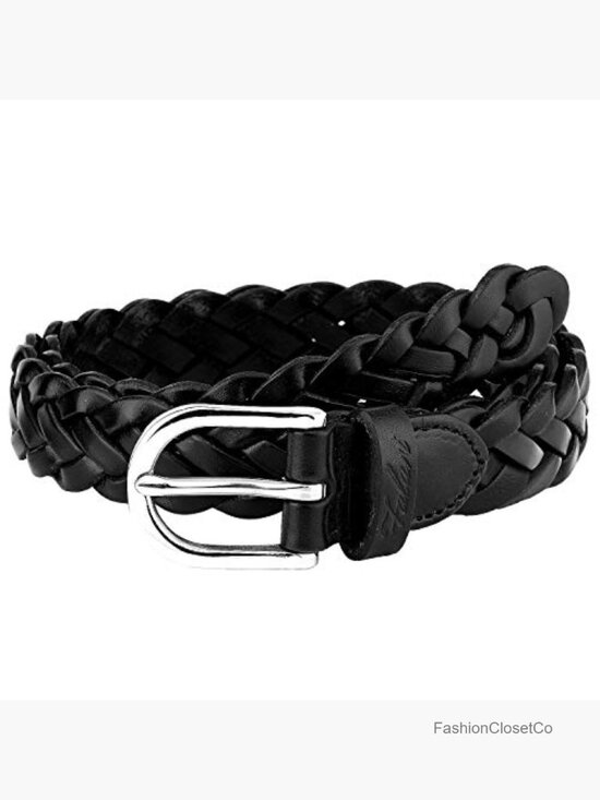 Genuine Leather Braided Belt Stainless Steel Buckle 1 Inch main image 6